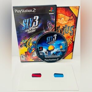 Sly 3 Honor Among Thieves (PS2, 2005) Tested - Working - CIB - 3D Glasses